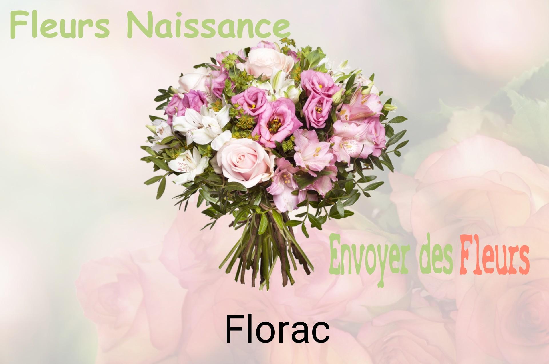 Bouquet de fleurs de naissance livré à Florac